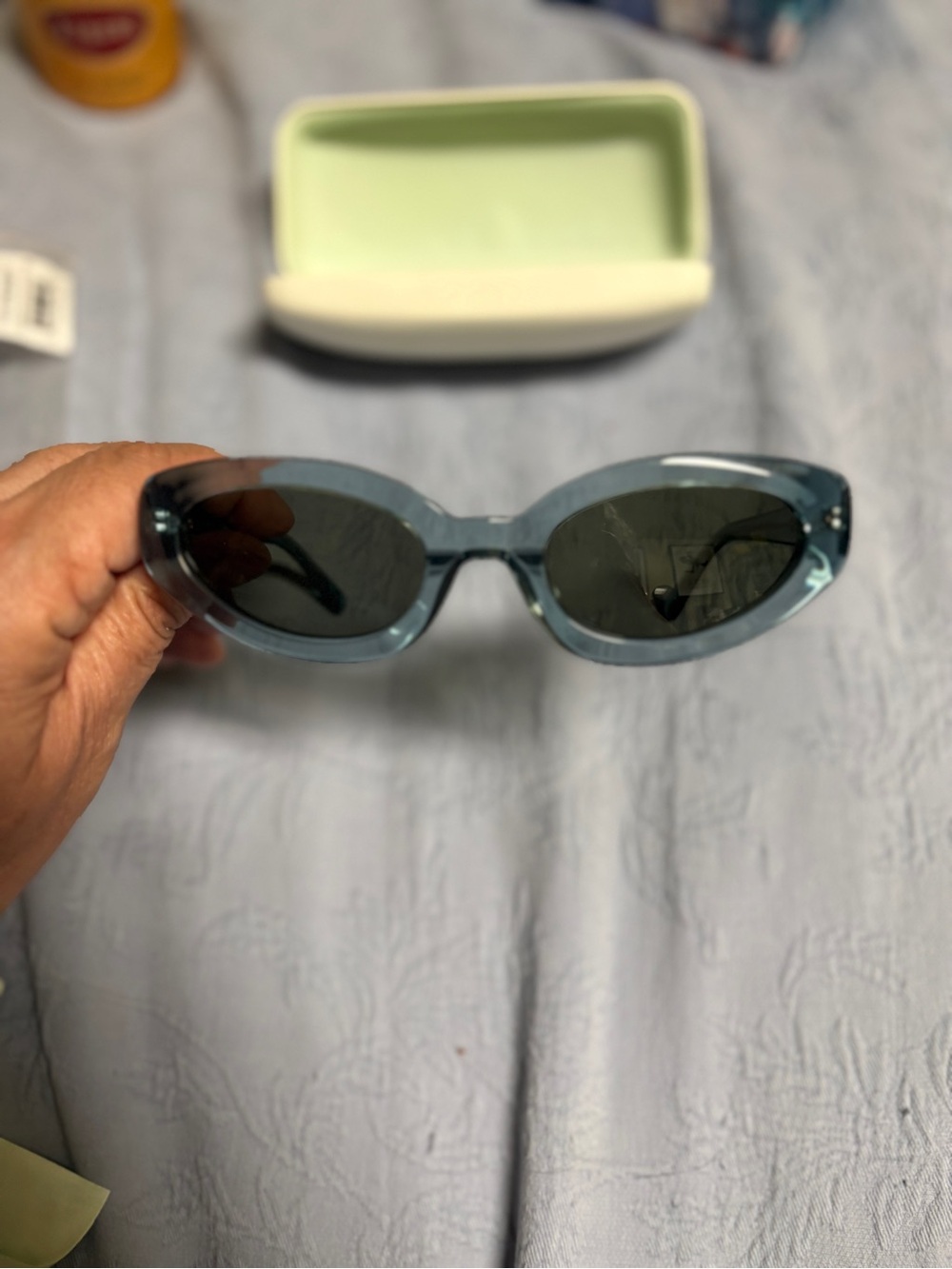 Derek Lam 10 Crosby Vesper Sunglasses Crystal Jade 52-22-140 Italy w Case